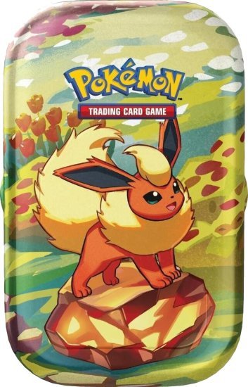 מארז קלפי אספנות פוקימון Pokemon TCG: Scarlet & Violet Prismatic Evolutions Mini Tin - פלריאון