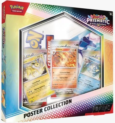 מארז קלפי אספנות פוקימון Pokemon TCG: Scarlet & Violet Prismatic Evolutions Poster