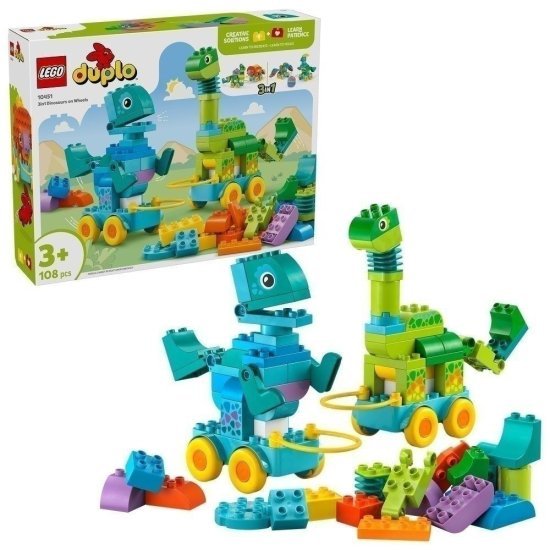 דינוזאורים על גלגלים 3 ב-1 10451 LEGO DUPLO