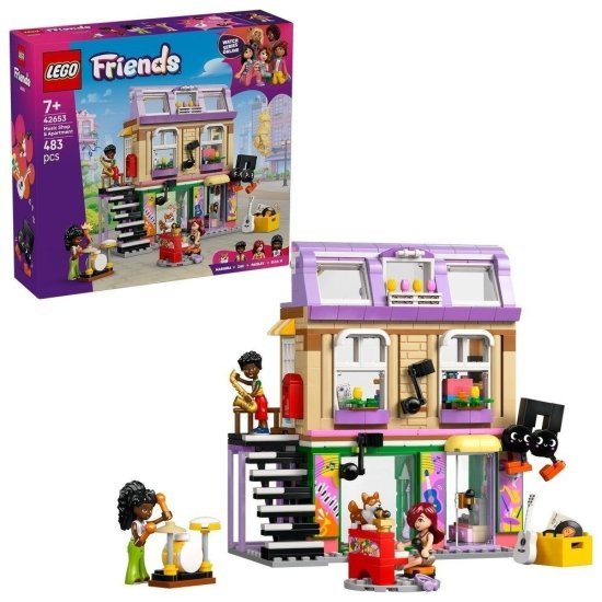 חנות מוסיקה ודירה LEGO Friends 42653