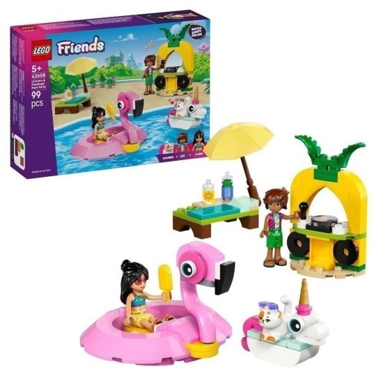 מסיבת בריכה עם חד קרן ופלמינגו LEGO Friends 42658