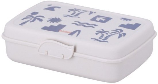 קופסת אוכל מחולקת מבית Minene - כחול מודפס גלישה