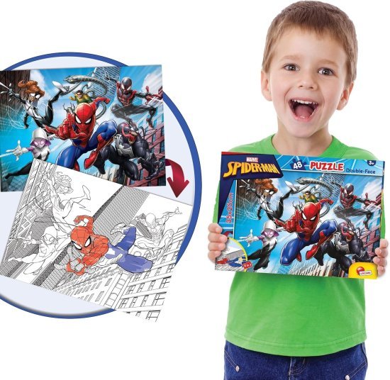 פאזל רצפה 48 חלקים 2 ב-1 מבית Lisciani - ספיידרמן