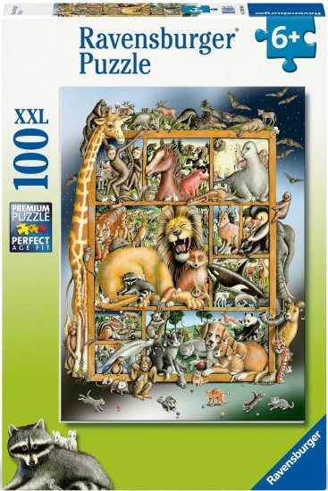 פאזל 100 חלקים מבית Ravensburger - חיות במסגרת