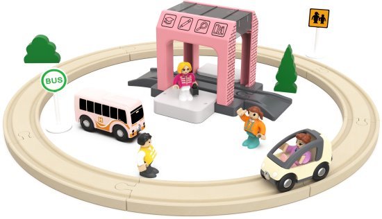 ערכת כבישים ומכוניות מעץ 27 חלקים מבית MyKafort - בית ספר