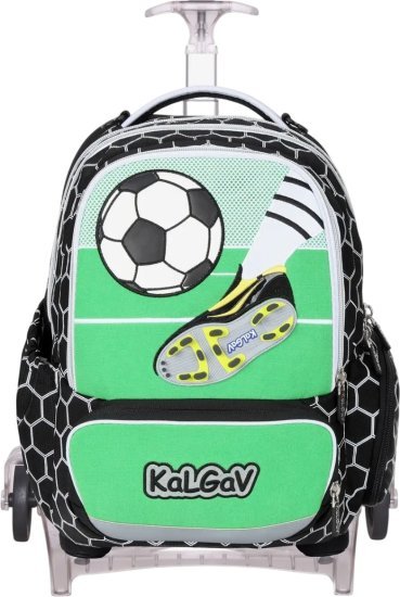 המארז המושלם לכיתה א' דגם X-Fix טרולי מבית Kal Gav - צבע שחור לבן, עיצוב משחק כדורגל