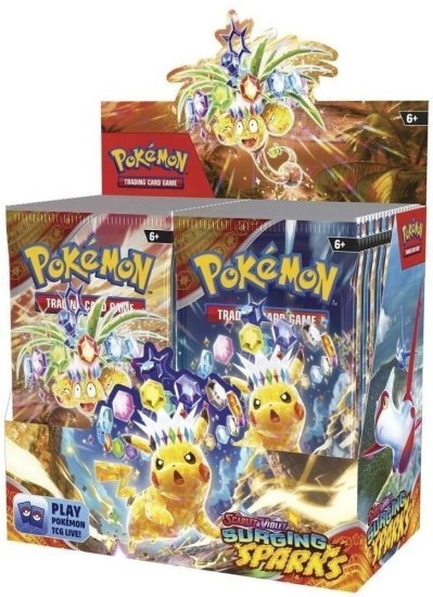 קלפי אספנות פוקימון Pokemon TCG Scarlet & Violet Surging Sparks Booster Box - מארז 36 חפיסות