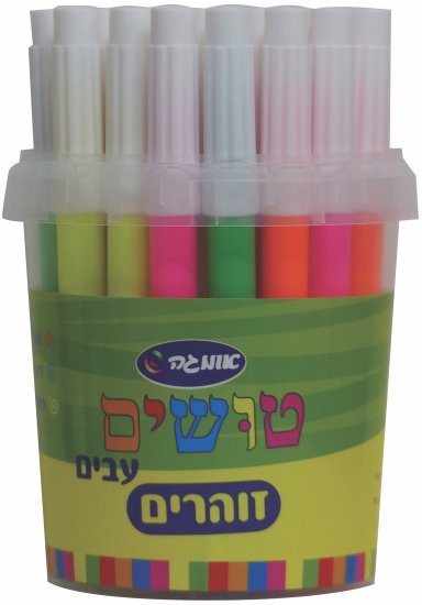 מארז 32 טושים עבים בכוס - זוהרים Omega