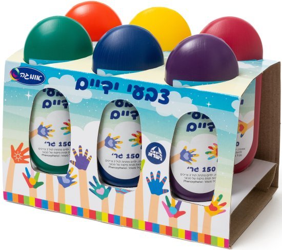 מארז צבעי ידיים 6 צבעים Omega