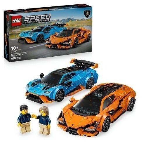 LEGO Speed Champions 77238 Lamborghini Revuelto and Huracán STO