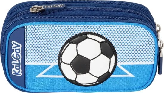 קלמר מתרחב מבית Kal Gav - צבע כחול כהה, עיצוב משחק כדורגל