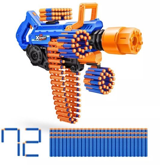 רובה חצים - Zuru X-Shot Insanity - Smoking Barrel Blaster - כולל 72 חצים
