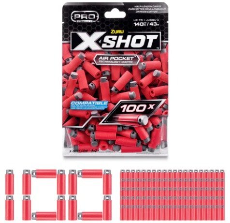 מארז 100 חצים לרובי X-Shot - Pro