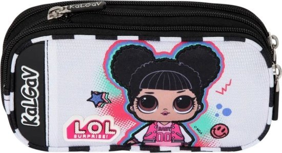 קלמר מתרחב מבית Kal Gav - צבע שחור / לבן, עיצוב Lol Party