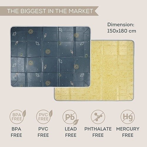 משטח פעילות דפנות מתקפלות כולל כדורים Fold & Fun מבית Taf Toys - צבע שחור