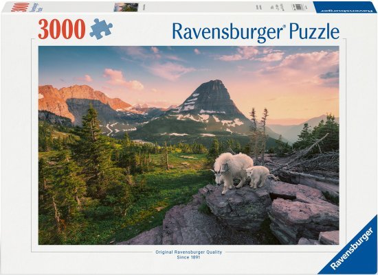 פאזל 3000 חלקים מבית Ravensburger - עז אלפינית עם גורה