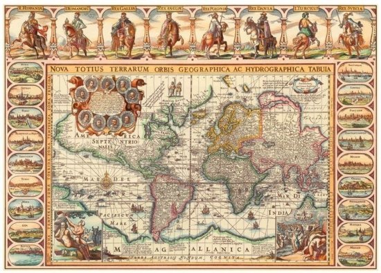 פאזל 2000 חלקים מבית Dino - מפה היסטורית של העולם