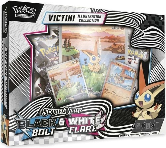 קלפי אספנות פוקימון Pokemon TCG Scarlet & Violet Black Bolt and White Flare Victini Illustration Collection