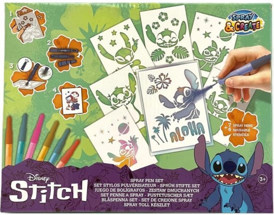 ערכת יצירה 7 טושי נשיפה ספריי - סטיץ'