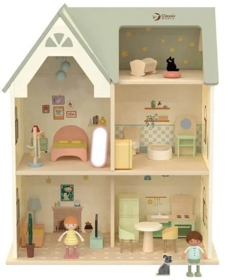 בית בובות כפרי מעץ FoxMind Classic World