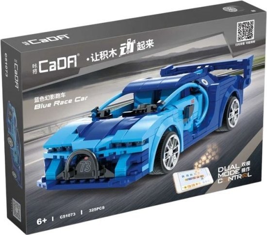 מכונית מירוץ כחולה עם שלט רחוק C51073W מבית Cada