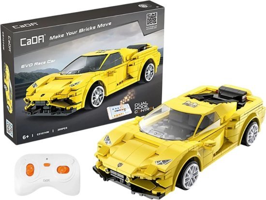 מכונית מירוץ עם שלט רחוק EVO C51073W מבית Cada - צבע צהוב