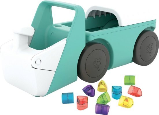 בימבה 4 גלגלים לילדים עם בלוקי משחק צבעוניים דגם Blockie מבית Chillafish - צבע מנטה