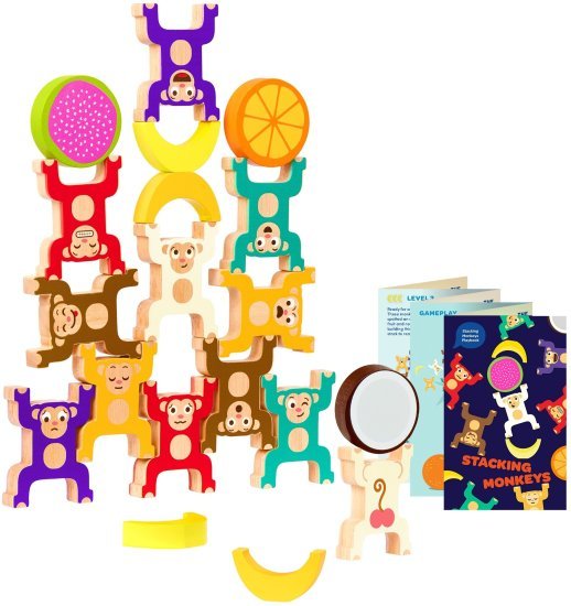 משחק קופים מאוזנים מעץ מבית Battat