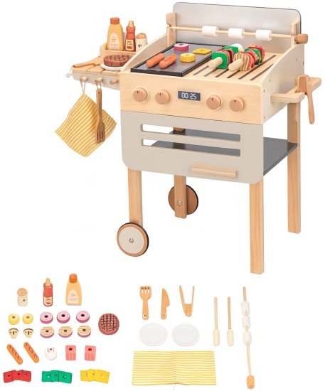 סט ברביקיו מעץ 40 חלקים מבית Bgifts