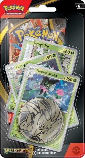 קלפי אספנות פוקימון Pokemon TCG: ME01 Mega Evolution Checklane Premium Blister - מיאוסקראדה
