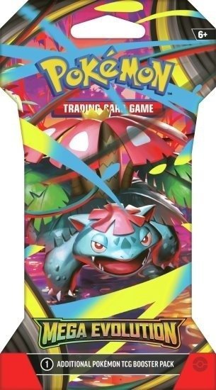 קלפי אספנות פוקימון Pokemon TCG ME01 Mega Evolution Sleeved Booster Pack Blister - עשרה קלפים בחפיסה