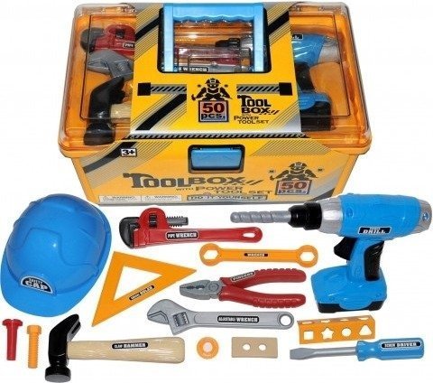 ארגז כלי עבודה לילדים 50 חלקים צבעוניים מבית Ka Shun