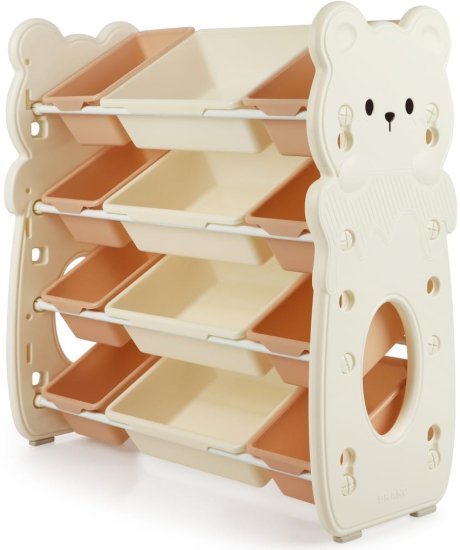 שידת איחסון לצעצועים 4 קומות 12 תאים שירת הגן