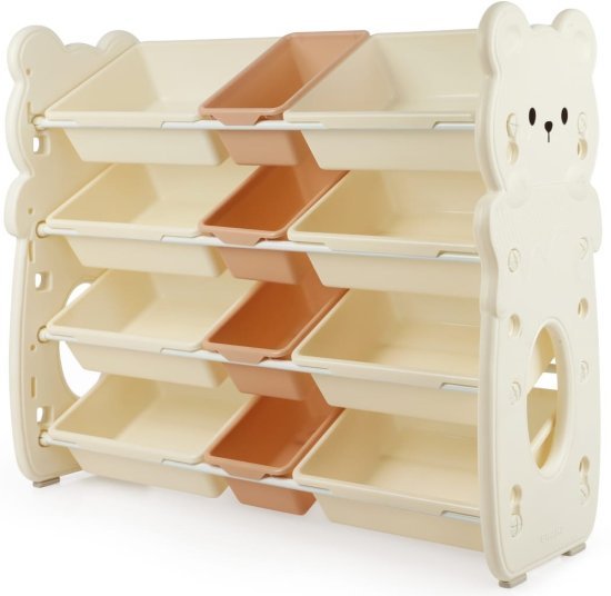 שידת איחסון לצעצועים 4 קומות 12 תאים שירת הגן