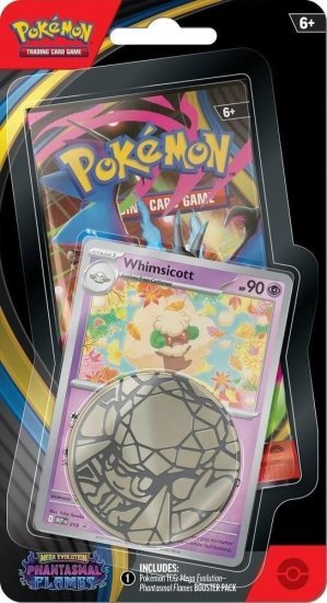 קלפי אספנות פוקימון Whimsicott - Pokemon TCG ME02: Phantasmal Flames - Single Pack Blister