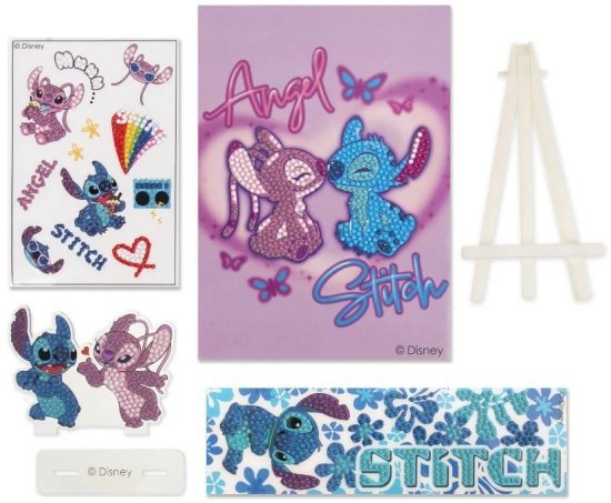 סט פעילות ענק של סטיץ' ואנג'ל Craft Buddy Crystal Art Disney