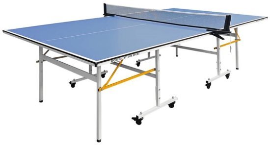 שולחן פינג פונג פנים מתקפל ונייד על גלגליים Sportime Blaze - צבע כחול