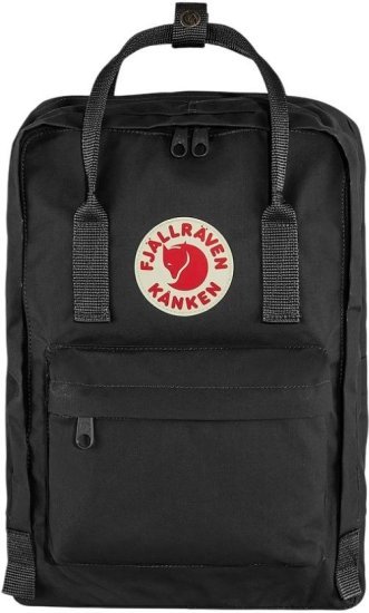 תיק גב למחשב נייד דגם Kanken Laptop מבית Fjallraven עד 15 אינץ' - צבע שחור