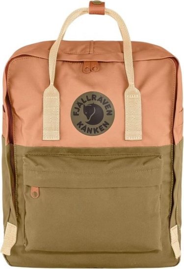 תיק גב בנפח 16 ליטר דגם Kanken Art מבית Fjallraven - צבע אפרסק / חום