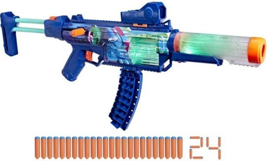 רובה חיצים סדרת Nerf Loadout עם 24 חיצי Cyberlight Ghost - Hasbro Nerf N1