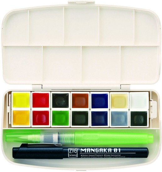 סט 14 צבעי מים לנסיעות ZIG GANSAI TAMBI