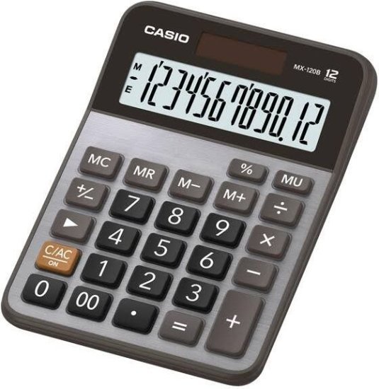 מחשבון שולחני Casio MX-120B - אפור