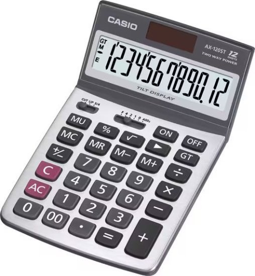 מחשבון שולחני Casio AX-120ST - כסוף