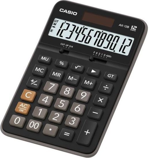 מחשבון שולחני Casio AX-12B - שחור
