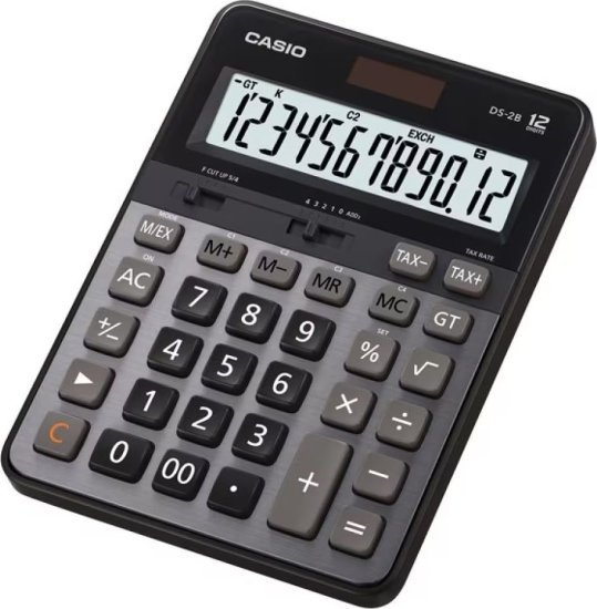 מחשבון שולחני Casio DS-2B - אפור