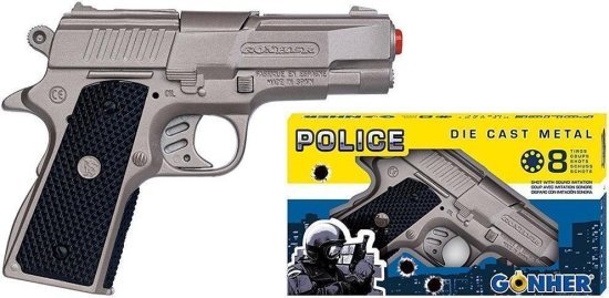 אקדח צעצוע פיקות / קפצונים - אקדח 8 פיקות מבית Gonher