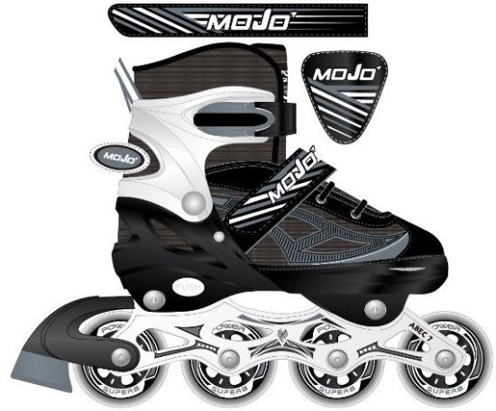 גלגיליות מבית Anonima - מידה 30-33 - צבע שחור / לבן