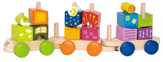 משחק רכבת השחלות מעץ Hape